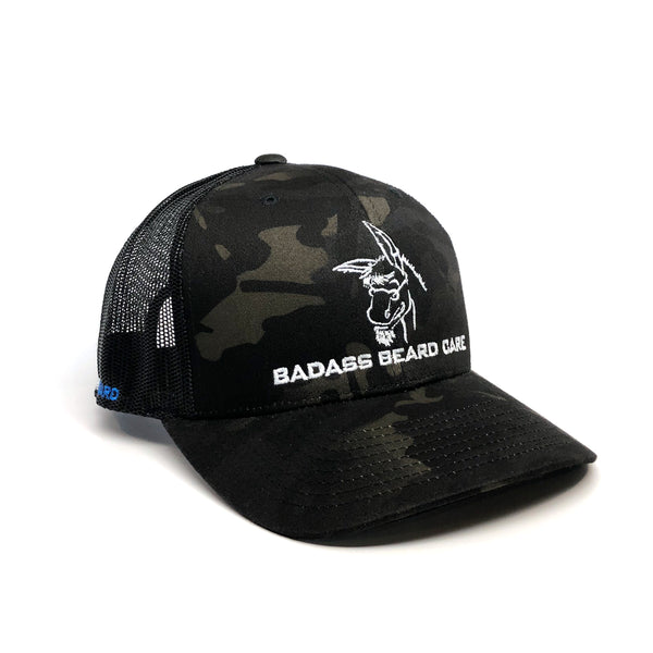 BABC Embroidered Trucker Hat Black Multi-Cam