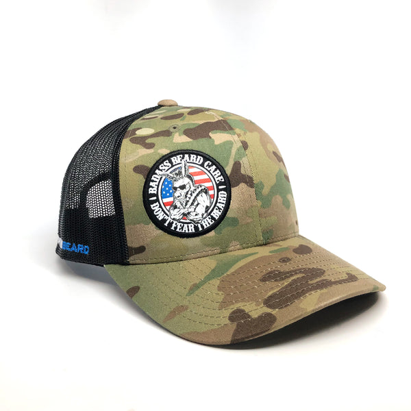 USA Patch Trucker Hat Multi-Cam